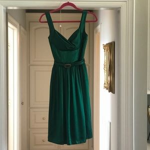 Emerald Green Maggy London Belted Dress